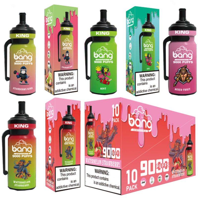No Tax Bang King 9000Puffs Disposable E cigarette 20ML Prefilled Pod Huge Vapor 600mAh Battery Rechargeable 5% 16 Flavors Vape Pen
No Tax Bang King 9000Puffs Disposable E cigarette 20ML Prefilled Pod Huge Vapor 600mAh Battery Rechargeable 5% 16 Flavors Vape Pen