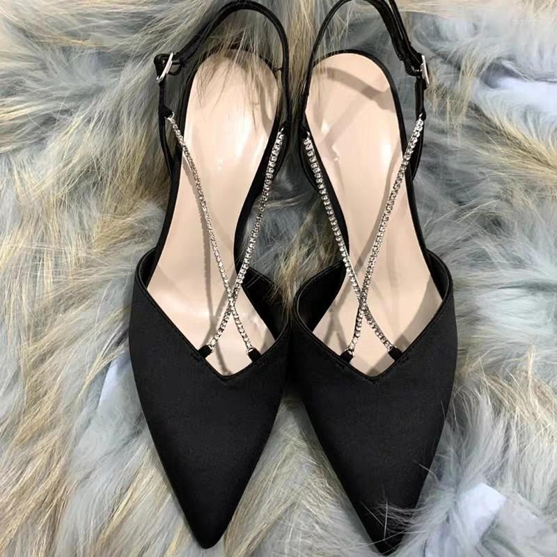 Dress Shoes Women's Spring 2023 Rhinestone Chain Stiletto Pointed High Heel Sandals, Black
Dress Shoes Women's Spring 2023 Rhinestone Chain Stiletto Pointed High Heel Sandals, Black