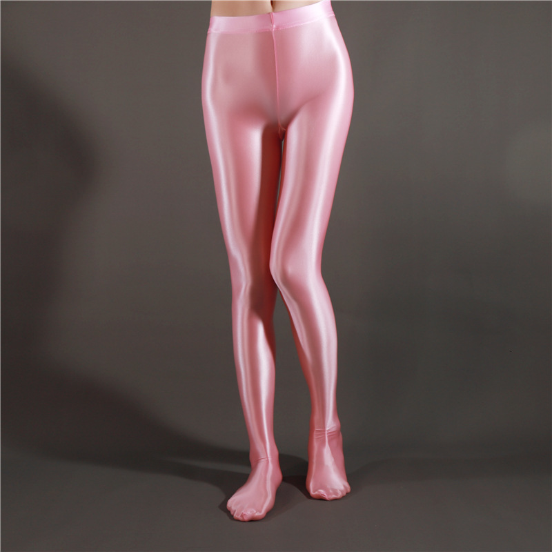 Women's Leggings Glossy Opaque Leggings Shiny High Waist Tights Sexy Stockings Yoga Pants Training Women Sports Leggings Fitness 230316