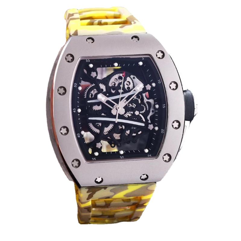 Wristwatches Men's Watch Sapphire Automatic Mechanical Silver YOHAN BLAKE Black Blue Rubber Stainless Steel TPT Skeleton
Wristwatches Men's Watch Sapphire Automatic Mechanical Silver YOHAN BLAKE Black Blue Rubber Stainless Steel TPT Skeleton