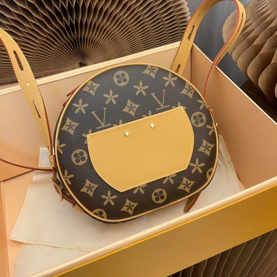 M45647 PETITE BOITE CHAPEAU BOITE shoulder bag Designer Womens mens Genuine Leather brown flower Clutch Bag Luxurys handbag round crossbody Pochette tote bags, Dark grey
M45647 PETITE BOITE CHAPEAU BOITE shoulder bag Designer Womens mens Genuine Leather brown flower Clutch Bag Luxurys handbag round crossbody Pochette tote bags, Dark grey