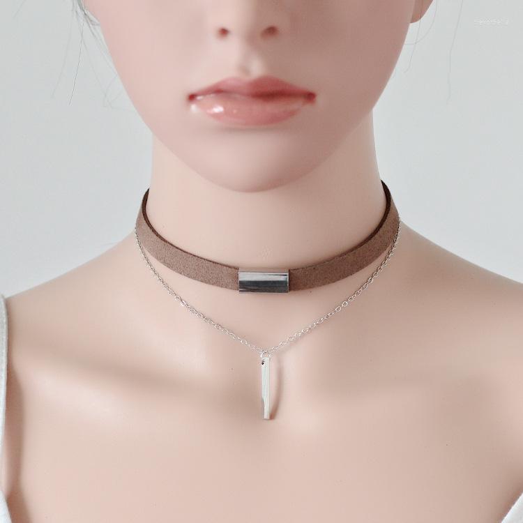 Choker Korean Velvet Multi-layer Neckband Necklace Creative Word Tassel