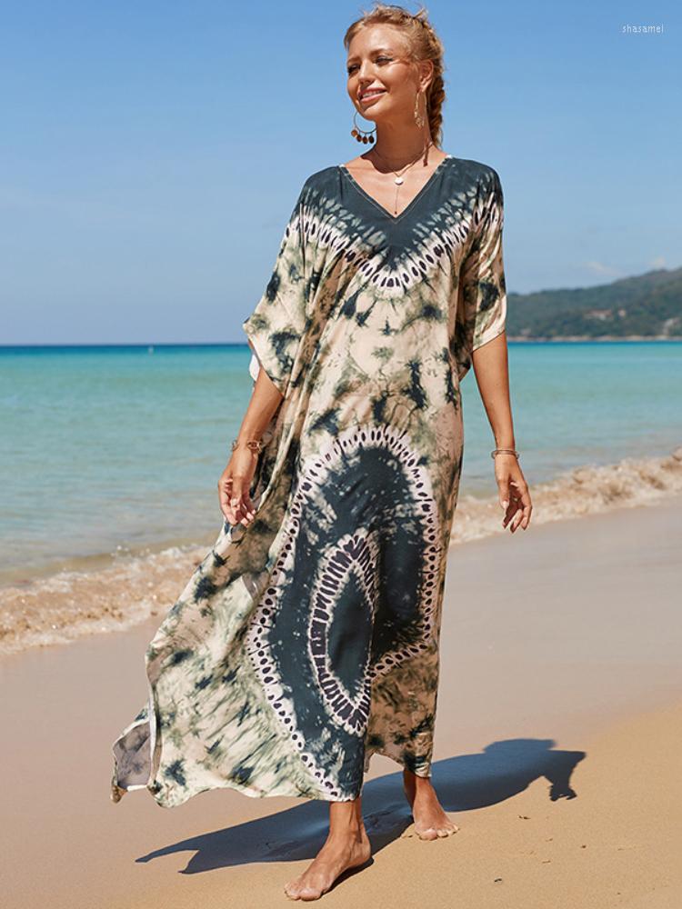 Women's Swimwear Beach Dress Women Swimsuit Cover Up Printed Tie Dye Bathing Suits Summer Short Sleeve Maxi Dresses Pareo Drop 39 Colors, Zs1817-23
Women's Swimwear Beach Dress Women Swimsuit Cover Up Printed Tie Dye Bathing Suits Summer Short Sleeve Maxi Dresses Pareo Drop 39 Colors, Zs1817-23