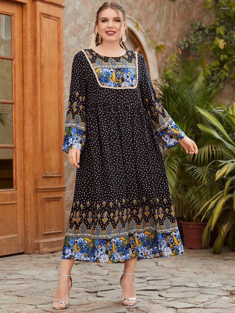 Ethnic Clothing Muslim Abaya Long Dress Women Maxi Floral Print Kaftan Robes Ramadan Dubai Turkey Islamic Arab Duba Plus Size 4XL
Ethnic Clothing Muslim Abaya Long Dress Women Maxi Floral Print Kaftan Robes Ramadan Dubai Turkey Islamic Arab Duba Plus Size 4XL