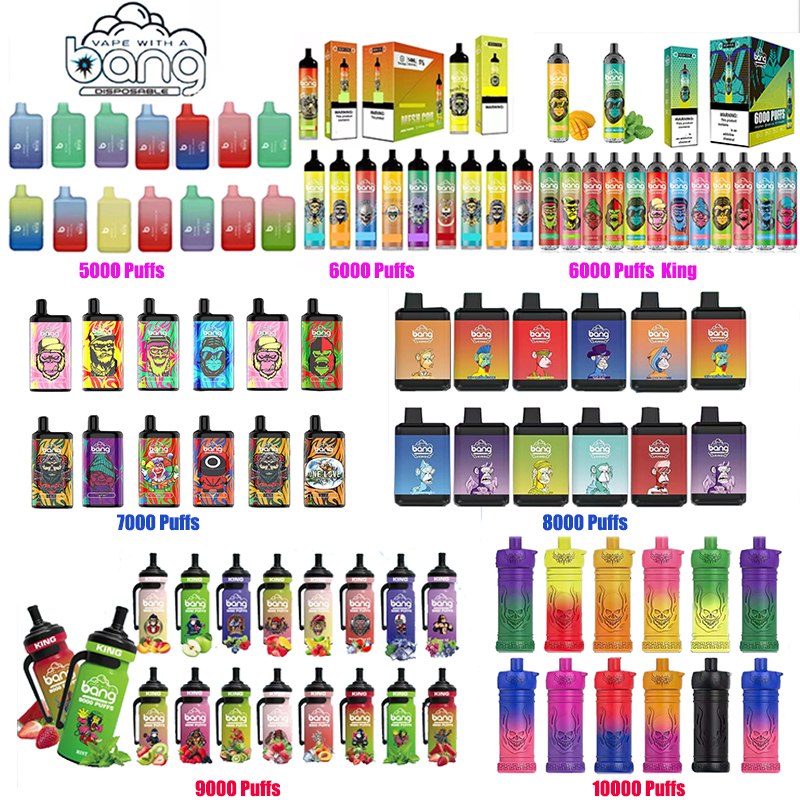 Authentic Bang Bar Disposable E cigarette vape pen BC5000 XXL 6000 King 7000 puffs 8000 9000 10k puff Recharge vapor 15ml 20ml Prefilled pod Mesh coil devices
Authentic Bang Bar Disposable E cigarette vape pen BC5000 XXL 6000 King 7000 puffs 8000 9000 10k puff Recharge vapor 15ml 20ml Prefilled pod Mesh coil devices