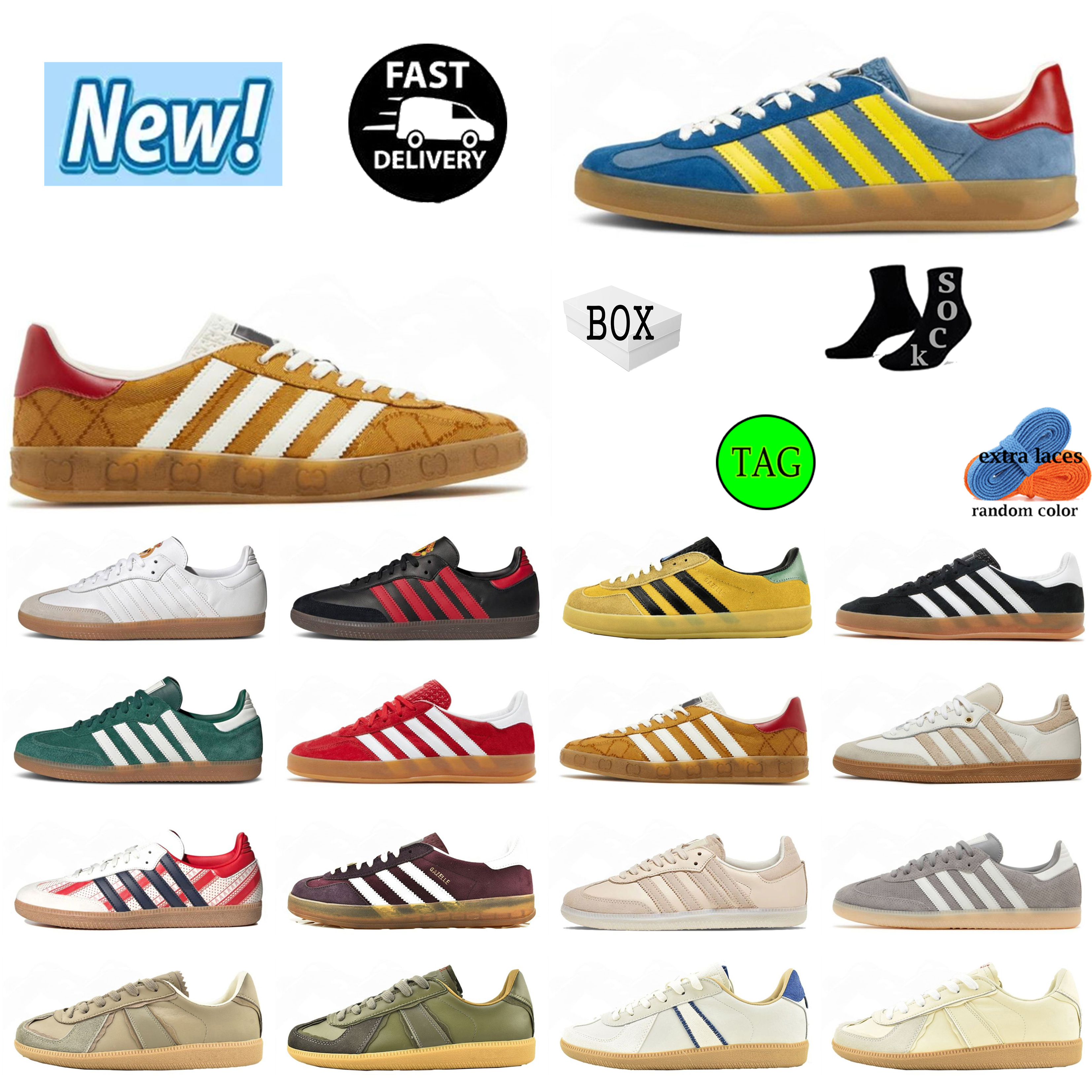 Fashion Women Mens Samba Shoes Vegans Gazelles Designer Sneakers Wales Bonner Cream Green Suede Black White Gum Pink Velvet Mexico Trainers Sports Size 11, #28 36-45 og collegiate green gum
Fashion Women Mens Samba Shoes Vegans Gazelles Designer Sneakers Wales Bonner Cream Green Suede Black White Gum Pink Velvet Mexico Trainers Sports Size 11, #28 36-45 og collegiate green gum