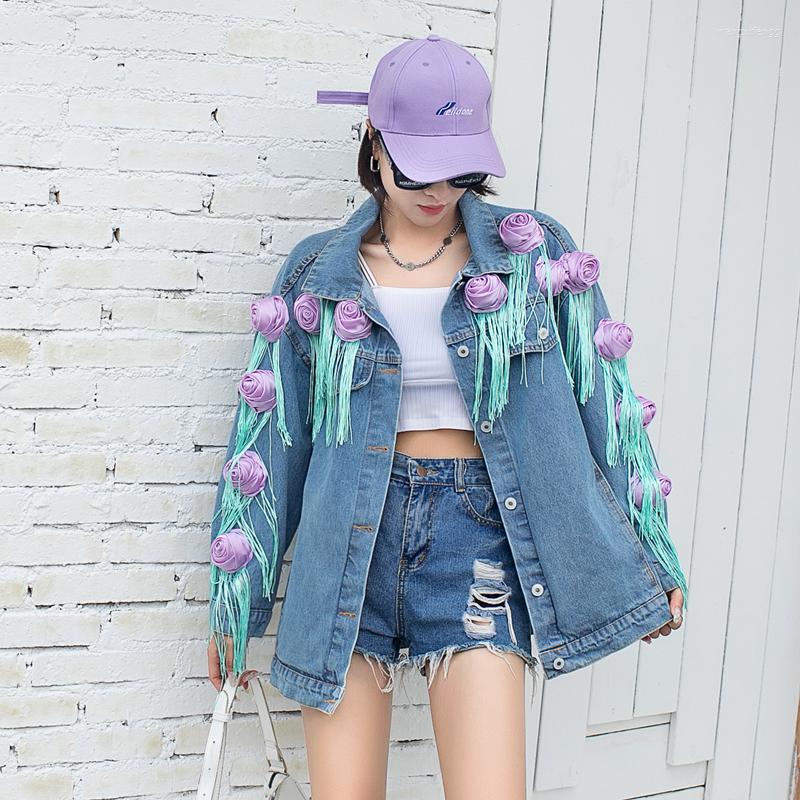 Women's Jackets Jean Jacket Womens Flowers Tassel Denim Fashion Harajuku Coat Casual Outwear Women, Blue
Women's Jackets Jean Jacket Womens Flowers Tassel Denim Fashion Harajuku Coat Casual Outwear Women, Blue