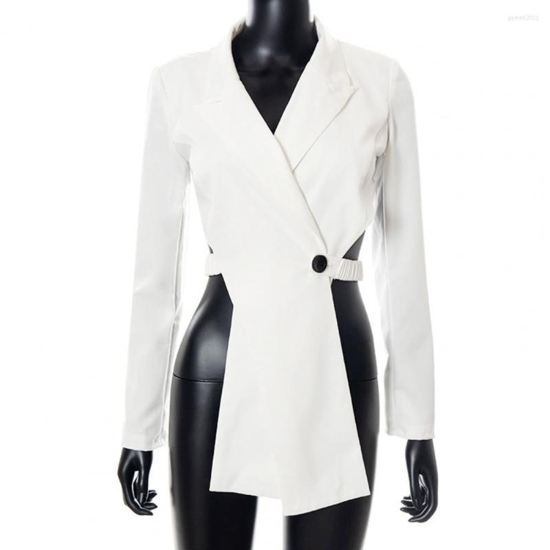 Women' Suits Low-cut Elastic Strap Pure Color Waist-exposed Women Blazer For Street, Black
Women' Suits Low-cut Elastic Strap Pure Color Waist-exposed Women Blazer For Street, Black