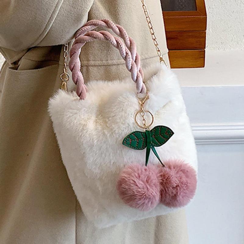 Evening Bags Cute Cherry Plush Handbag For Women Crossbody Bag Ladies Small Bucket Furry Shoulder Luxury Woven Wristlet Tote Purses, Picture shown
Evening Bags Cute Cherry Plush Handbag For Women Crossbody Bag Ladies Small Bucket Furry Shoulder Luxury Woven Wristlet Tote Purses, Picture shown