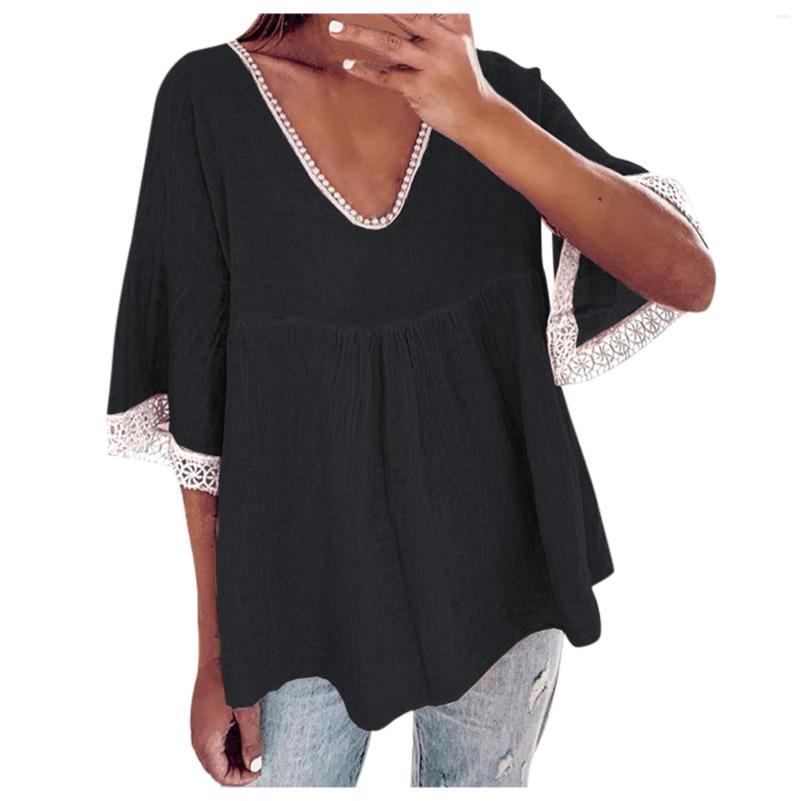 Women's T Shirts 60# Plus Size T-shirts Ladies Clothing Short Sleeve Cotton Line Tops For Women Lace Stitching Five-Quarter Shirt Blusas, Blue
Women's T Shirts 60# Plus Size T-shirts Ladies Clothing Short Sleeve Cotton Line Tops For Women Lace Stitching Five-Quarter Shirt Blusas, Blue