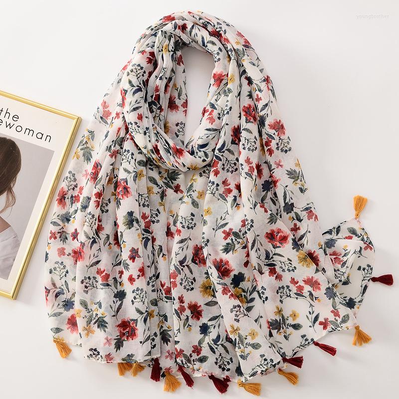 Scarves Elegant Woman Shawl Fashion Design Tassel Cotton Scarf Muslim Hijab Scarfs Floral Print Ladies For Beach Party Bandana
Scarves Elegant Woman Shawl Fashion Design Tassel Cotton Scarf Muslim Hijab Scarfs Floral Print Ladies For Beach Party Bandana