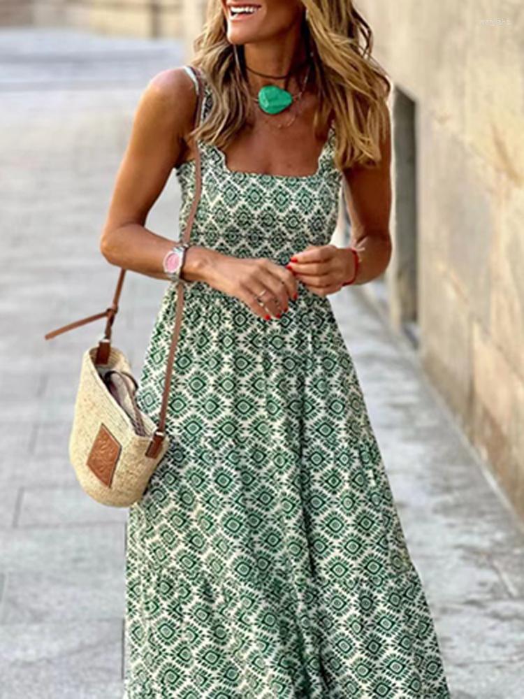 Casual Dresses Female Slash Neck Waist Hem Long Dress Sexy Sleeveless Beach Print Bohemian Fashion Hollow Out High Street Robe, 01 floral print
Casual Dresses Female Slash Neck Waist Hem Long Dress Sexy Sleeveless Beach Print Bohemian Fashion Hollow Out High Street Robe, 01 floral print