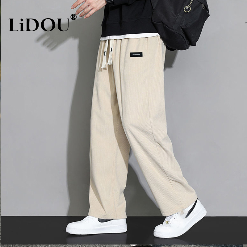 Men's Pants Spring Autumn Fashion Temperament Korean Corduroy Wide-leg Pants Man Loose Casual Solid Color Male Sweatpants Streetwear Clothes 230316, Black
Men's Pants Spring Autumn Fashion Temperament Korean Corduroy Wide-leg Pants Man Loose Casual Solid Color Male Sweatpants Streetwear Clothes 230316, Black