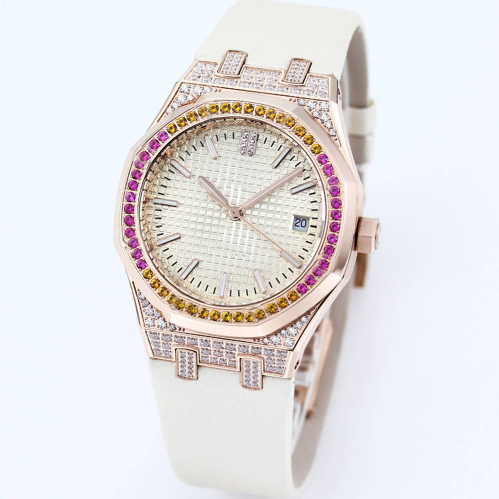 Women Watch Automatic Mechanical Movement Watches 37mm Case With Rainbow Diamonds Ladies Business Wristwatches Montre de Luxe, Colour 1
Women Watch Automatic Mechanical Movement Watches 37mm Case With Rainbow Diamonds Ladies Business Wristwatches Montre de Luxe, Colour 1