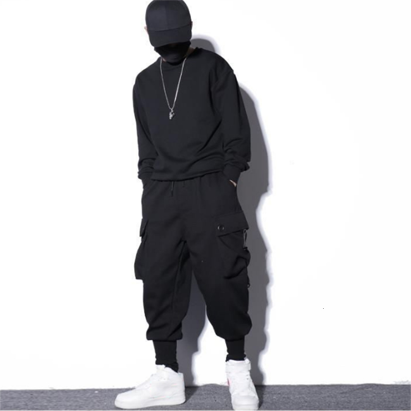 Men's Pants Loose Harem Pants Men Functional Cargo Trouser Hip Hop Outdoor Casual Ankle Length Pants Fashion Streetwear Big Size Men Clothes 2303