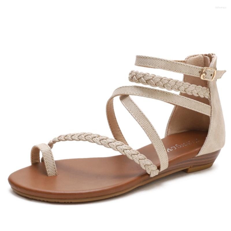 Sandals 2023 Beach Gladiator Rome Women Shoes Woman Summer Bohemia Fashion Casual Flat Ladies Sandles Sandalias Back Zipper, Black
Sandals 2023 Beach Gladiator Rome Women Shoes Woman Summer Bohemia Fashion Casual Flat Ladies Sandles Sandalias Back Zipper, Black