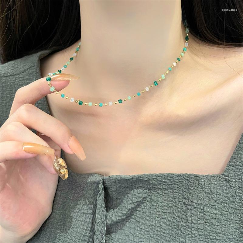 Choker Green Color Crystal Necklaces For Women Link Chain Chokers Gold Plated Zinc Alloy Jewelry Short Accessories
Choker Green Color Crystal Necklaces For Women Link Chain Chokers Gold Plated Zinc Alloy Jewelry Short Accessories
