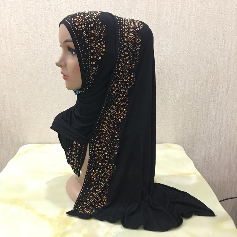 Ethnic Clothing H099 Cotton Jersey Muslim Long Scarf With Rhinestones Modal Headscarf Islamic Hijab Shawl Arabic Rectangular Headwrap Headwe
Ethnic Clothing H099 Cotton Jersey Muslim Long Scarf With Rhinestones Modal Headscarf Islamic Hijab Shawl Arabic Rectangular Headwrap Headwe