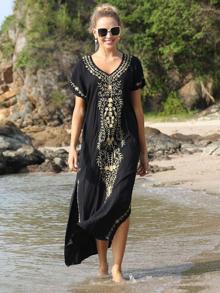 Women's Swimwear Kaftan Beach Wear Women 2023 Embroidered Swimsuit Cover Up Short Sleeve Long Bohemian Dress Tunic Bathing Suits Drop, Rust red kaftan
Women's Swimwear Kaftan Beach Wear Women 2023 Embroidered Swimsuit Cover Up Short Sleeve Long Bohemian Dress Tunic Bathing Suits Drop, Rust red kaftan