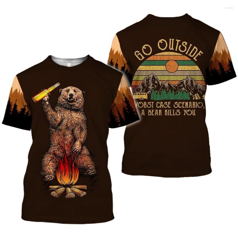 Men' T Shirts Fashion Shirt Men Brown Bear Beer Bonfire 3D Printed T-shirt Camping Harajuku Streetwear Tops, Beige
Men' T Shirts Fashion Shirt Men Brown Bear Beer Bonfire 3D Printed T-shirt Camping Harajuku Streetwear Tops, Beige