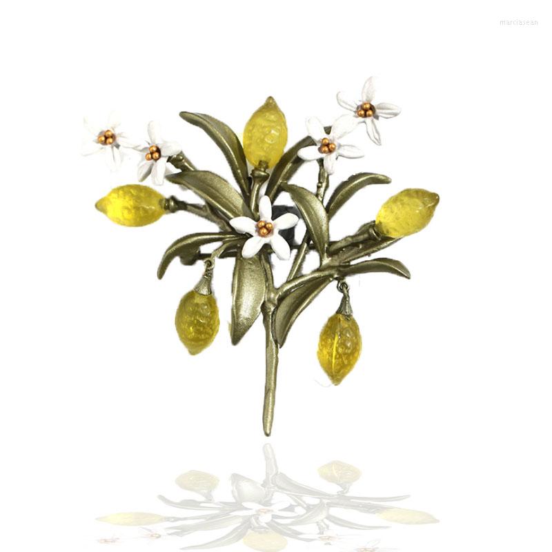 Brooches CSxjd Genuine Metal Bronze Fruit Lemon Brooch Vintage Women's Wedding Accessories
Brooches CSxjd Genuine Metal Bronze Fruit Lemon Brooch Vintage Women's Wedding Accessories