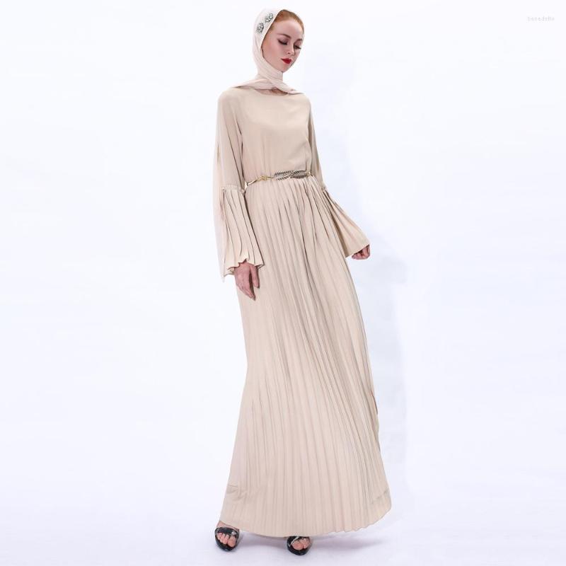 

Ethnic Clothing Women's Muslim Gown Eid Mubarak Kaftan Dubai Abaya Arab Islam Fashion Flared Sleeve Casual Ladies Islamic Long Maxi