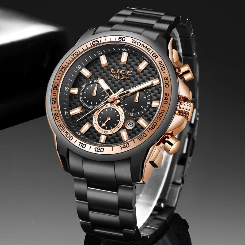 Wristwatches LIGE 2023 Fashion Watch Men Watches Top Sport Clock Man Military Chronograph Quartz Relogio Masculino, All black
Wristwatches LIGE 2023 Fashion Watch Men Watches Top Sport Clock Man Military Chronograph Quartz Relogio Masculino, All black