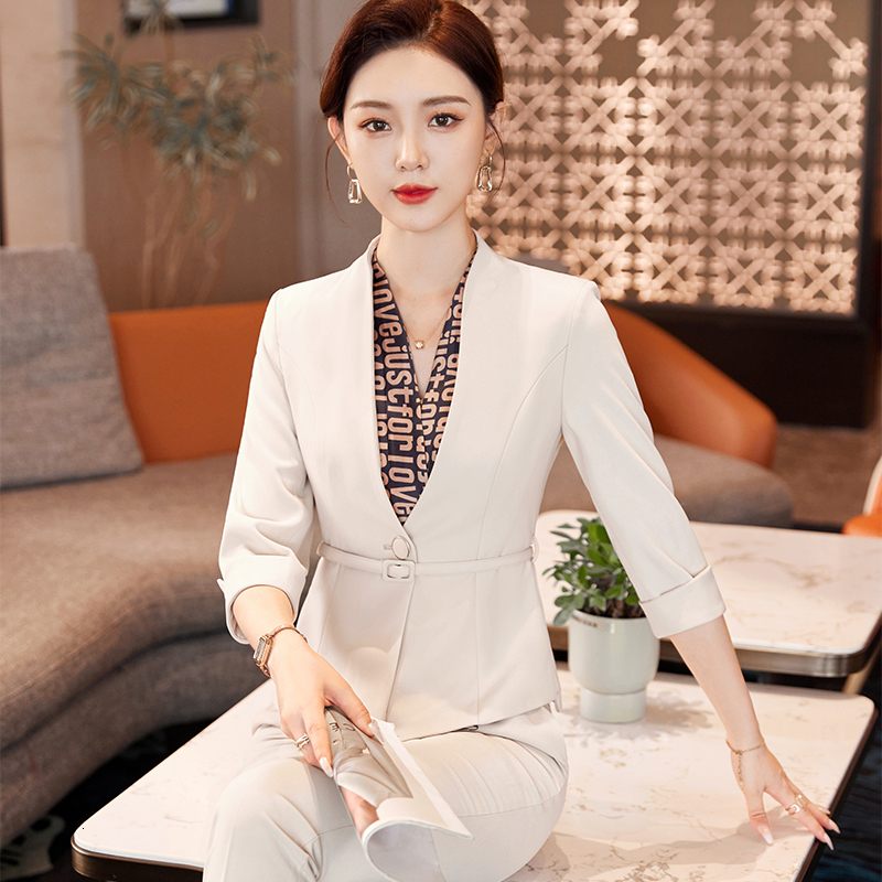 Women's Suits Blazers Styles Elegant Spring Summer Formal Uniform Designs Pantsuits with Pants and Jackets Coat Women Business Office Work Blazer 230316, Apricot blazer coat
Women's Suits Blazers Styles Elegant Spring Summer Formal Uniform Designs Pantsuits with Pants and Jackets Coat Women Business Office Work Blazer 230316, Apricot blazer coat