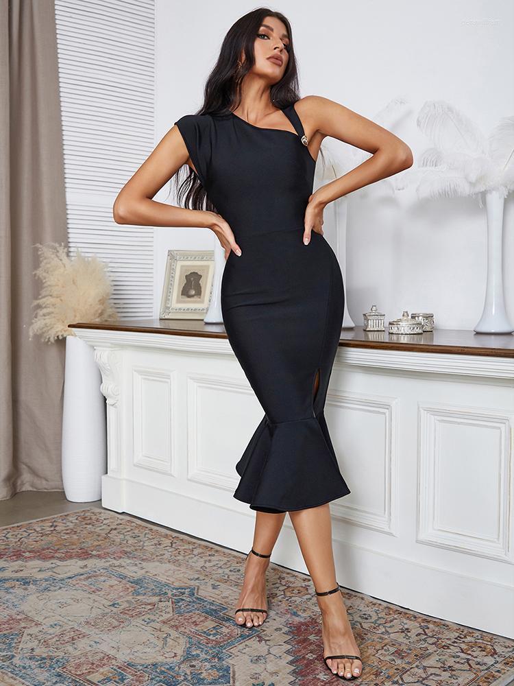 Casual Dresses Elegant Summer Trumpet Midi Bandage For Women 2023 Sexy Sleeveless Split Black Bodycon Celebrity Fashion Party Dress
Casual Dresses Elegant Summer Trumpet Midi Bandage For Women 2023 Sexy Sleeveless Split Black Bodycon Celebrity Fashion Party Dress