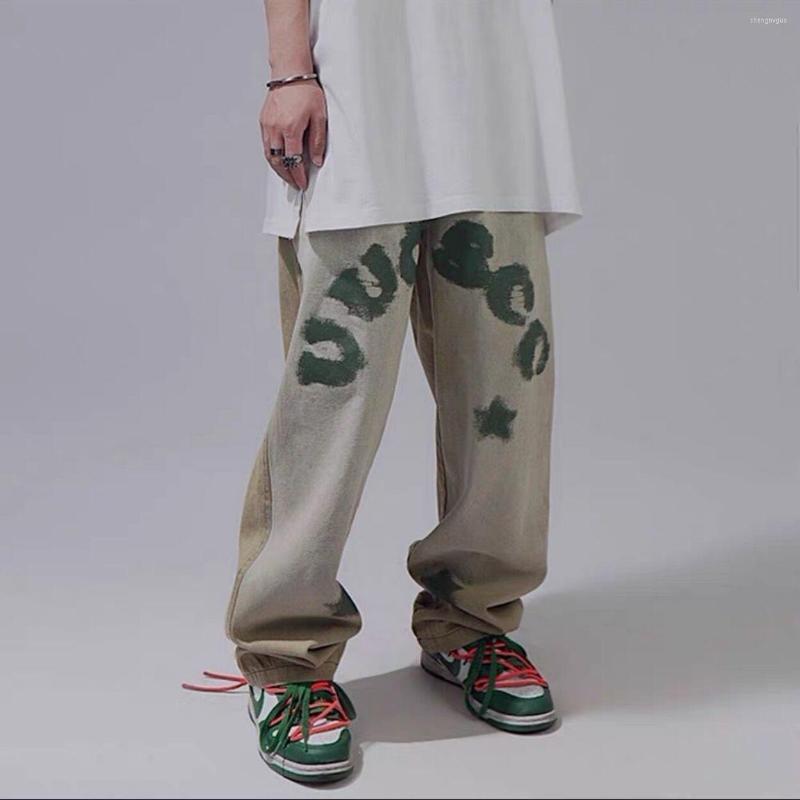 Men's Jeans American Hiphop High Street Washed Retro Loose Straight Ins Tide Wide Leg Mopping Streetwear Y2K Casual Harajuku Trousers, 33
Men's Jeans American Hiphop High Street Washed Retro Loose Straight Ins Tide Wide Leg Mopping Streetwear Y2K Casual Harajuku Trousers, 33