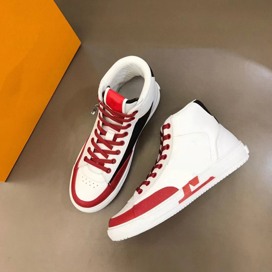 Rivoli Trainers High Top Shoes Luxurys Designers Sneaker LUXEMBOURG Lace Up Vintage Casual Shoe Chaussures Calfskin TATTOO Trainer mkjnbvc00001