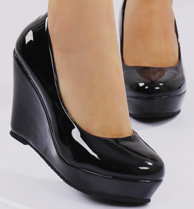 Dress Shoes EAGSITY Pumps Wedges Patent Leather Platform Round Toe Slip On Shallow High Heel Wedding Casual Ladies Party, Black
Dress Shoes EAGSITY Pumps Wedges Patent Leather Platform Round Toe Slip On Shallow High Heel Wedding Casual Ladies Party, Black