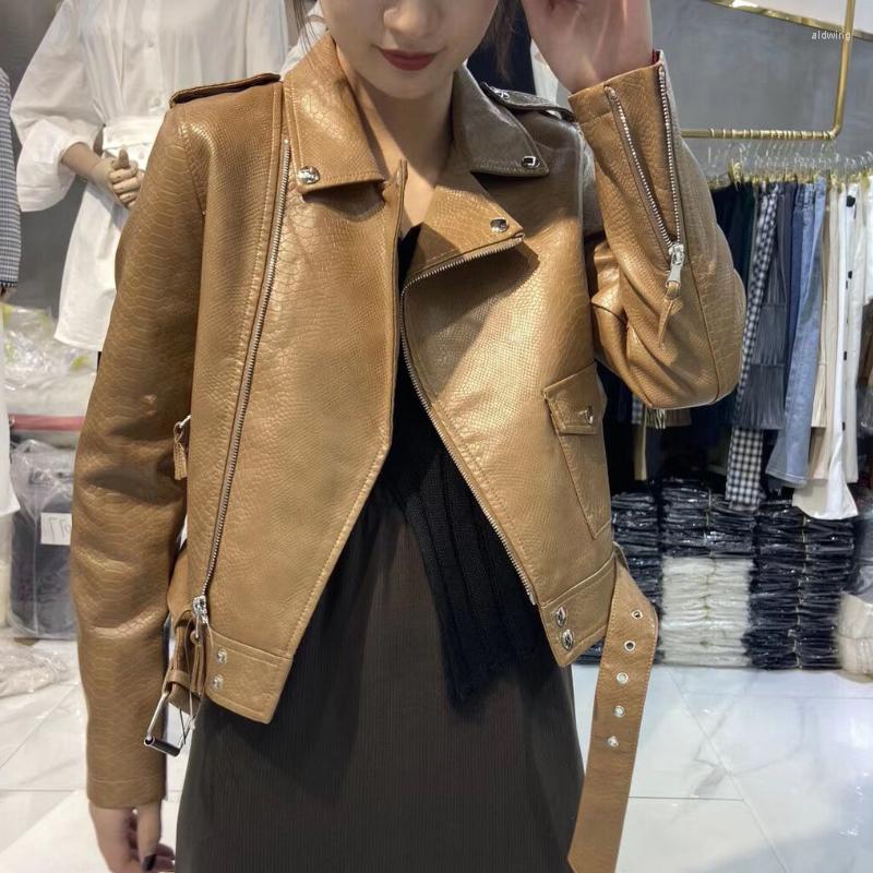 Women's Leather Short Faux Jacket Spring Fall Korean Brown Moto Biker Women Clothing PU Coats Chaquetas Lq
Women's Leather Short Faux Jacket Spring Fall Korean Brown Moto Biker Women Clothing PU Coats Chaquetas Lq