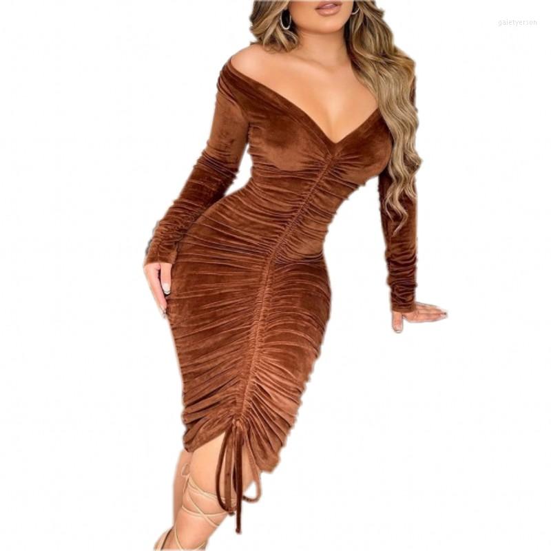 Casual Dresses Gold Velvet Long Sleeved Pencil Dress Women' 2023 Spring Solid Tight V Neck Waist Pleated Elegant Party Festival, Black
Casual Dresses Gold Velvet Long Sleeved Pencil Dress Women' 2023 Spring Solid Tight V Neck Waist Pleated Elegant Party Festival, Black