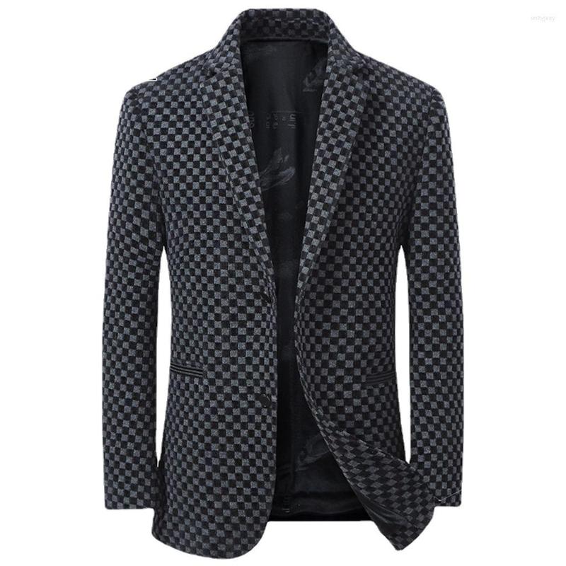 Men's Suits Autumn Winter Men Plaid Jackets Coats Smart Casual Blazers, Black
Men's Suits Autumn Winter Men Plaid Jackets Coats Smart Casual Blazers, Black