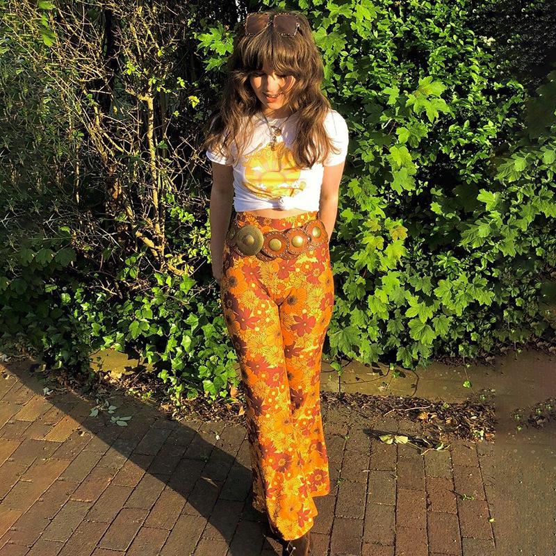 Women' Pants & Capris Orange Floral Print Flare Women High Waist Y2K Casual Fashion Female Clothing Autumn Streetwear Slim Elegant Long Tro, Big flower
Women' Pants & Capris Orange Floral Print Flare Women High Waist Y2K Casual Fashion Female Clothing Autumn Streetwear Slim Elegant Long Tro, Big flower