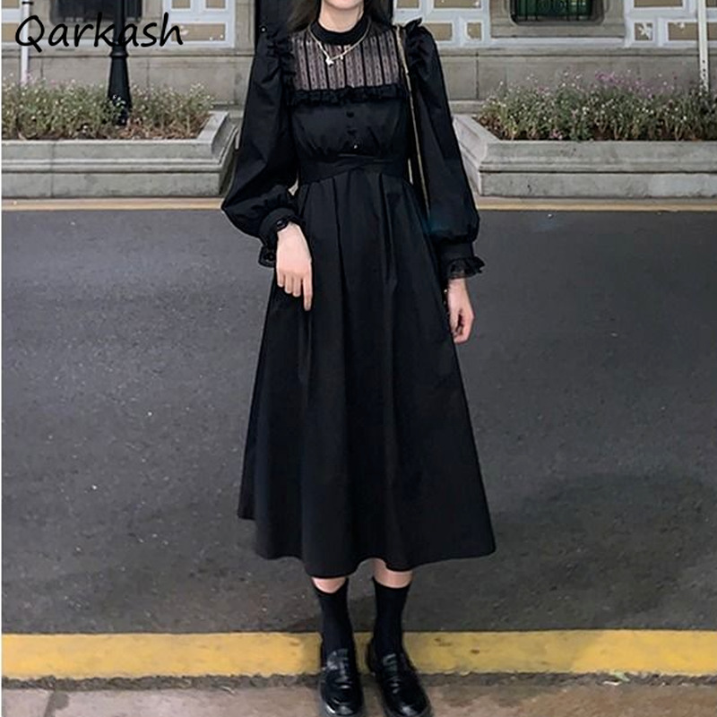 Casual Dresses Dresses Women Solid Vintage Y2k Casual Style Tunic Fit Mid-calf Elegant High Street Ulzzang Slim Party Autumn Basic Vestidos 230316, Black
Casual Dresses Dresses Women Solid Vintage Y2k Casual Style Tunic Fit Mid-calf Elegant High Street Ulzzang Slim Party Autumn Basic Vestidos 230316, Black