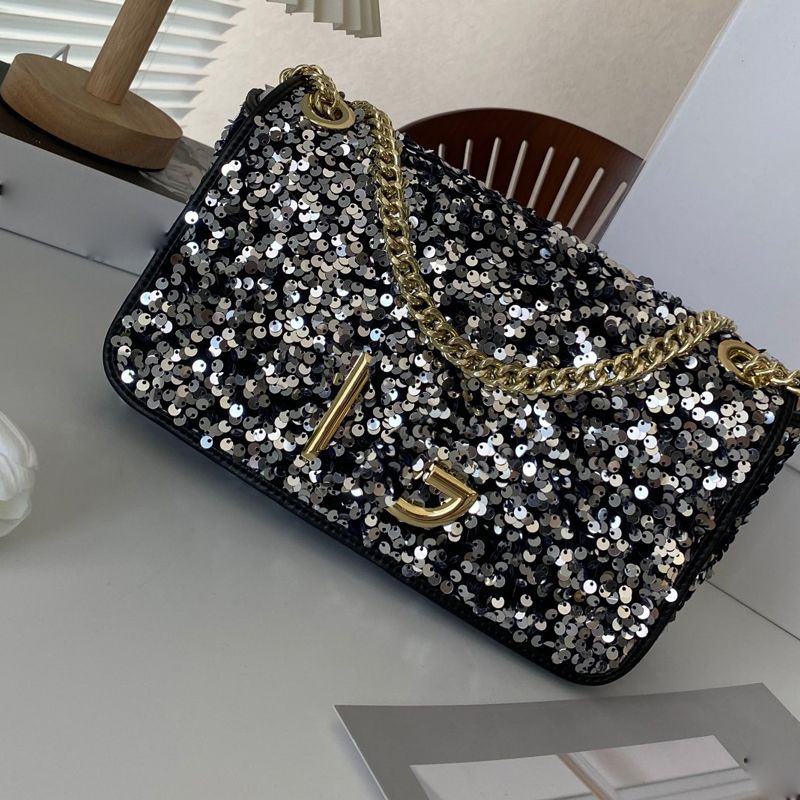 Sequin Chain Bags Flap Bag Shiny Glitter Evening Bags Clutch Purse Sparkling Handbag Messenger Bag Shouler Cross Body Inside Zipper Pocket Fashion Letter Wallet, #2
Sequin Chain Bags Flap Bag Shiny Glitter Evening Bags Clutch Purse Sparkling Handbag Messenger Bag Shouler Cross Body Inside Zipper Pocket Fashion Letter Wallet, #2