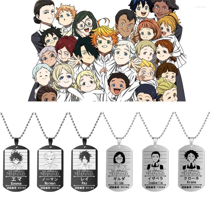 Pendant Necklaces The Promised Neverland Japan Anime Street Necklace Black Stainless Steel Dog Tags For Men Women Cosplay Jewelry
Pendant Necklaces The Promised Neverland Japan Anime Street Necklace Black Stainless Steel Dog Tags For Men Women Cosplay Jewelry