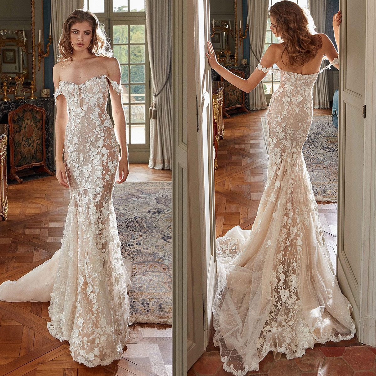 Bride Gowns New Sexy Lllusion Wedding Dresses Sweetheart 3D Flower Applique Backless Bridal Gown Custom Made Brush Train Robes De Mariee, Green
Bride Gowns New Sexy Lllusion Wedding Dresses Sweetheart 3D Flower Applique Backless Bridal Gown Custom Made Brush Train Robes De Mariee, Green