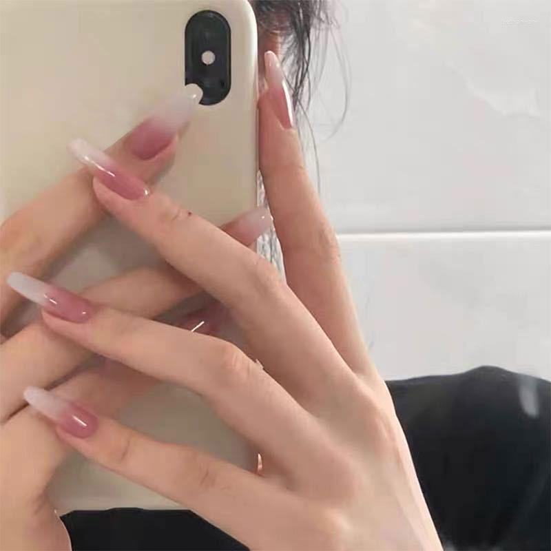 False Nails 24Pcs Milky White Powder Gradient Long Ballet Wearable Manicure Patches Waterproof Removable, Nail file 5pcs
False Nails 24Pcs Milky White Powder Gradient Long Ballet Wearable Manicure Patches Waterproof Removable, Nail file 5pcs