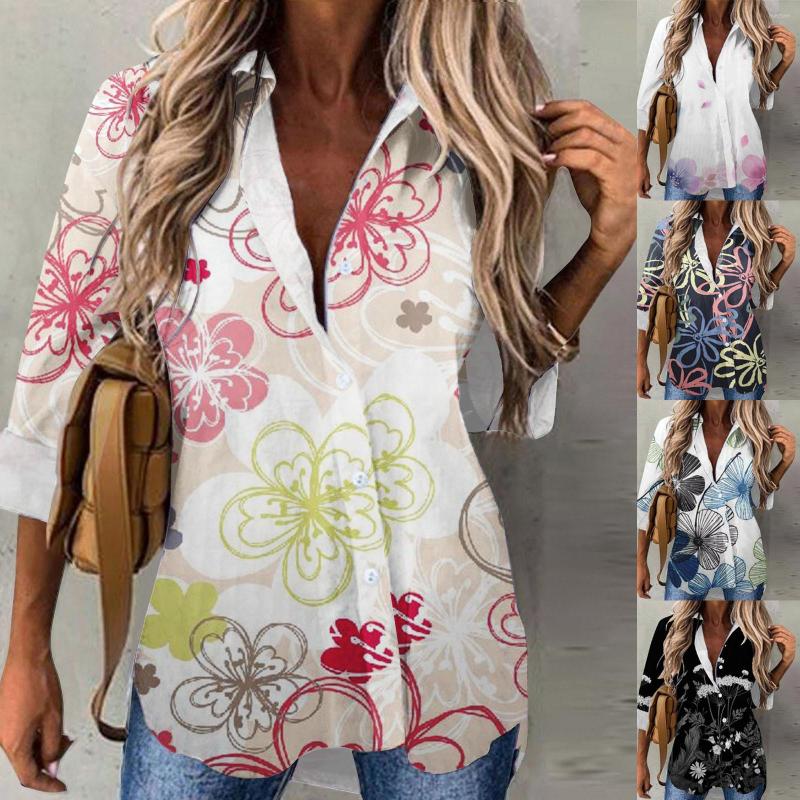 Women's Blouses Colla Shirt Women Long Sleeve Casual Spring And Summer Printed Cardigan Coat Flower Print Womens V Neck T Shirts Cotton, Black
Women's Blouses Colla Shirt Women Long Sleeve Casual Spring And Summer Printed Cardigan Coat Flower Print Womens V Neck T Shirts Cotton, Black