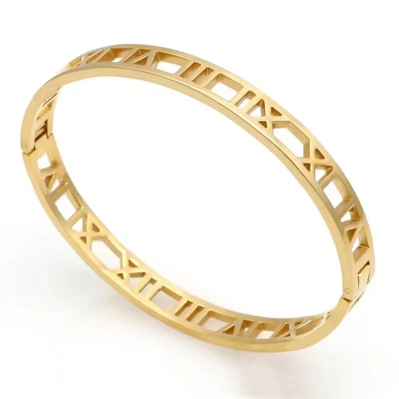 Fashion Silver Stainless Steel Shackle Roman Bracelet Jewelry Rose Gold Bangles Bracelets For Women Love Bracelet
Fashion Silver Stainless Steel Shackle Roman Bracelet Jewelry Rose Gold Bangles Bracelets For Women Love Bracelet