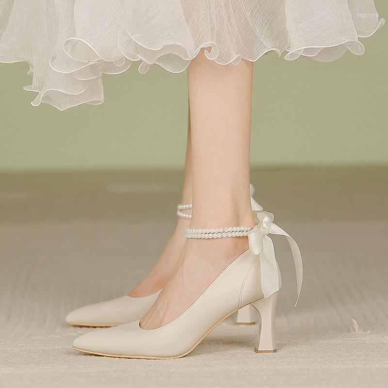 Dress Shoes Wedding Bride 2023 Fashion Pearls Bow Thick Heels Pumps Women Sexy Pointed Classic Elegant Party Lady, Beige
Dress Shoes Wedding Bride 2023 Fashion Pearls Bow Thick Heels Pumps Women Sexy Pointed Classic Elegant Party Lady, Beige