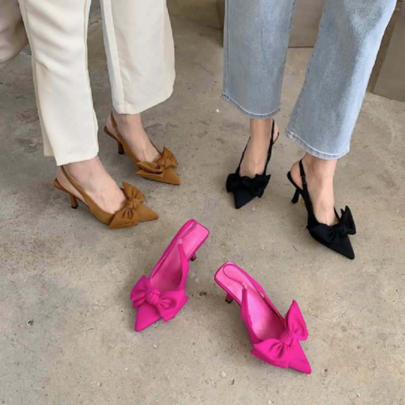 Sandals Summer Brand Women Slingback Sandals Shoes Fashion Bowknot Pointed Toe Slip on Ladies Elegant Dress Pumps Shoes 230316, Black
Sandals Summer Brand Women Slingback Sandals Shoes Fashion Bowknot Pointed Toe Slip on Ladies Elegant Dress Pumps Shoes 230316, Black