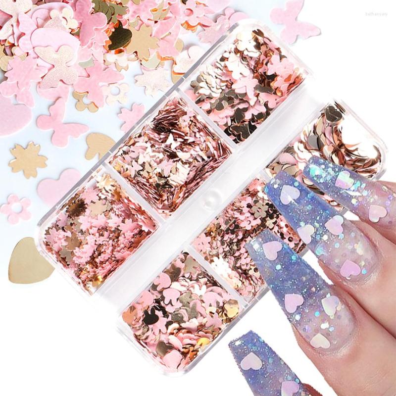 Nail Glitter 6 Grids Pink Love Heart Sequins Mixed Butterfly Flakes Decorations DIY Supplies For Professionals Accessories
Nail Glitter 6 Grids Pink Love Heart Sequins Mixed Butterfly Flakes Decorations DIY Supplies For Professionals Accessories