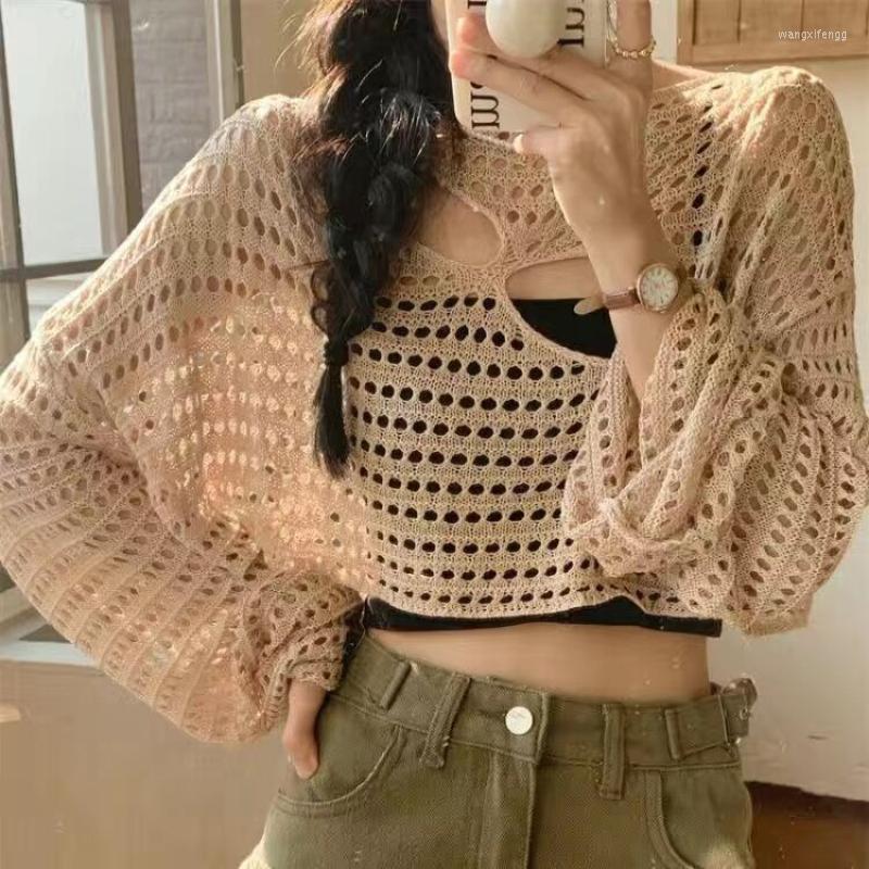 Women's Sweaters Women Knit Shirts See-though Hollow Out Y2K Clothes All-match Casual Geometic Pullover Harajuku Vintage Chic Sweater, Black
Women's Sweaters Women Knit Shirts See-though Hollow Out Y2K Clothes All-match Casual Geometic Pullover Harajuku Vintage Chic Sweater, Black