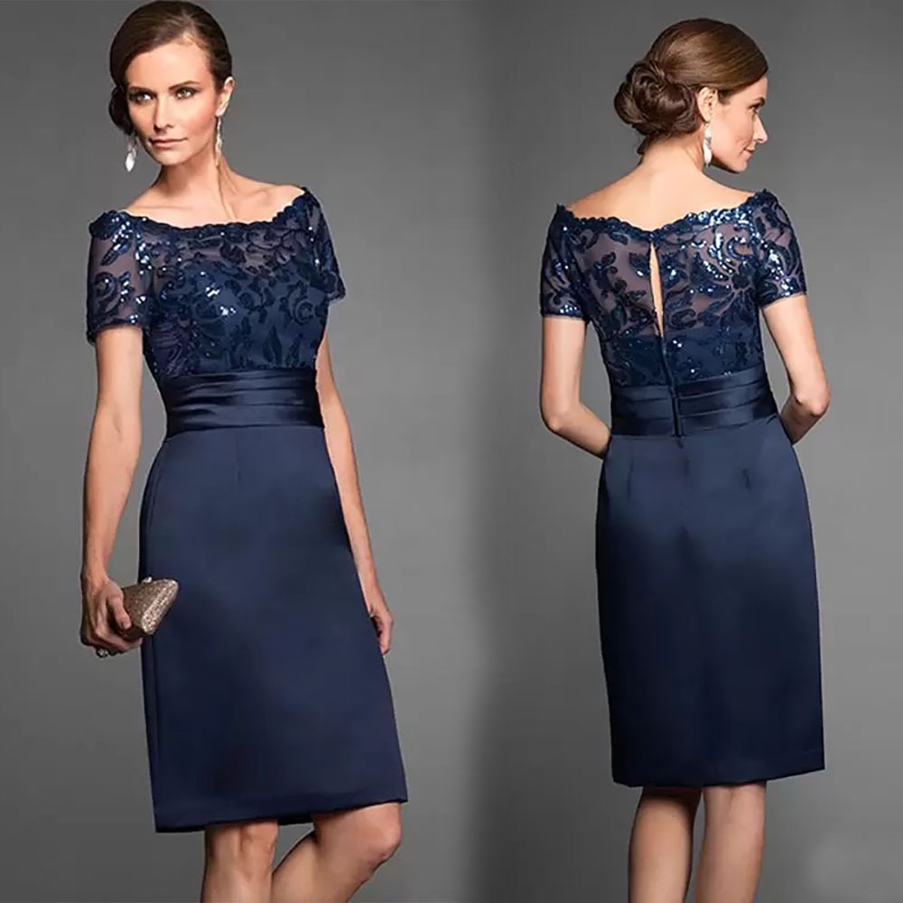Mother Of the Bride Dress Prom Party Gown Formal Custom Plus Size Mother's Dresses Lace New Straight Bateau With Short Sleeves Satin Zipper Knee-Length
Mother Of the Bride Dress Prom Party Gown Formal Custom Plus Size Mother's Dresses Lace New Straight Bateau With Short Sleeves Satin Zipper Knee-Length