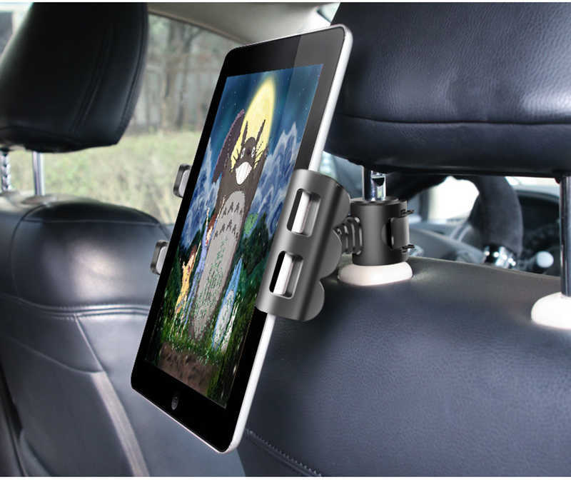 Cell Phone Mounts Holders Car Tablet ipad Holder Car Seat Back Adjustable iPad Stand Car ipad Holder For Headrest 360 Rotation Mobile Phone Mount Hold