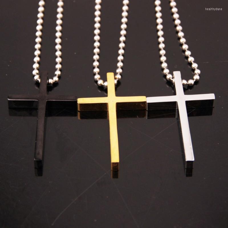 Pendant Necklaces Simple Stainless Steel Silver Color/Gold/Black Cross Design Mens Womens Necklace Free Beads Link Chain Fashion Gift
Pendant Necklaces Simple Stainless Steel Silver Color/Gold/Black Cross Design Mens Womens Necklace Free Beads Link Chain Fashion Gift